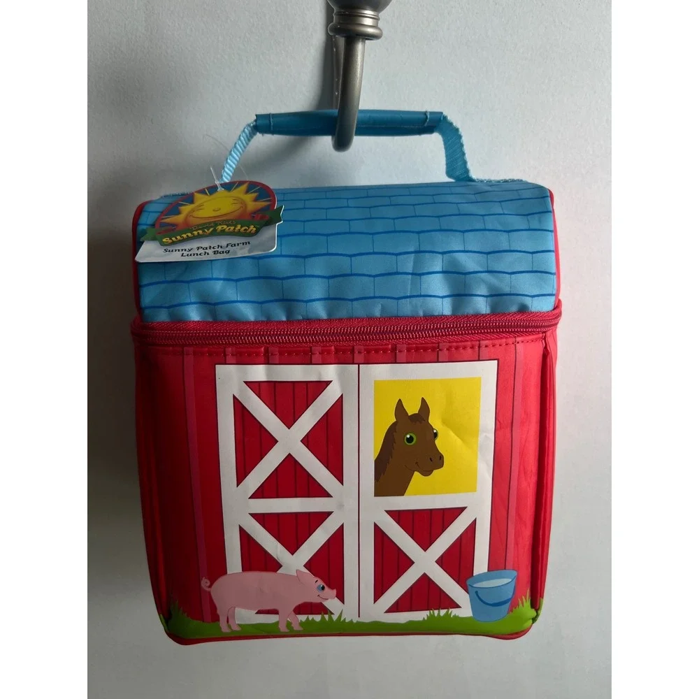 Sunny Patch Farm Lunch Bag Box Red Barn Animals Insulated Tote NWT